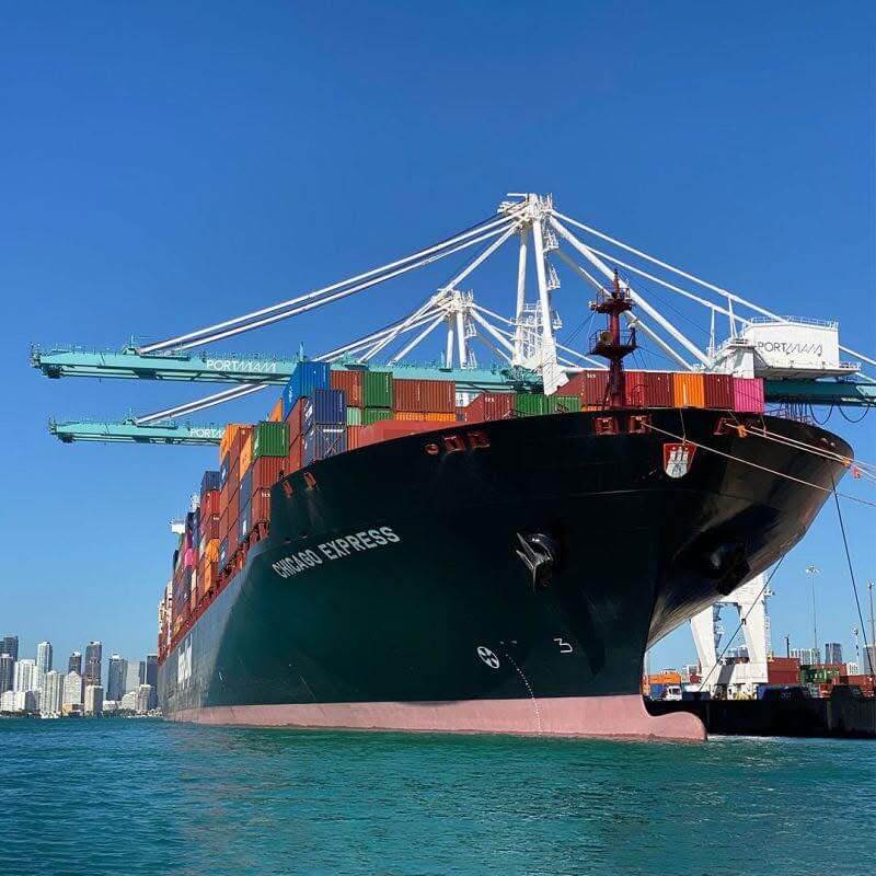 Container Ship docked in port